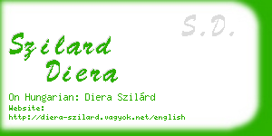 szilard diera business card